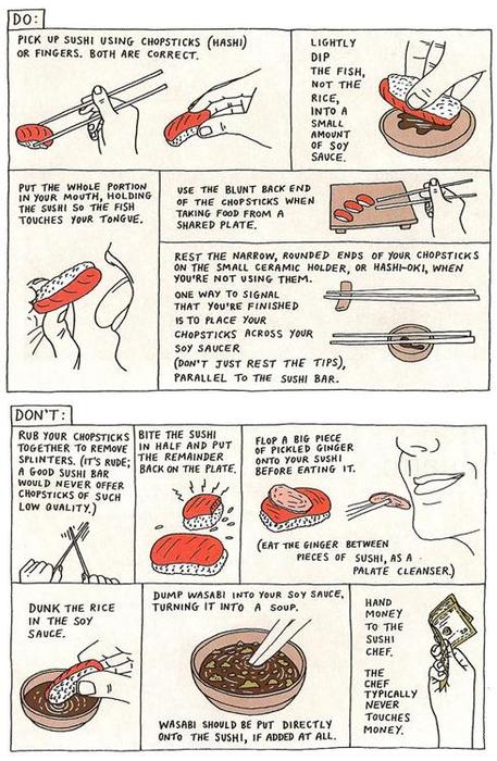 how to eat sushi